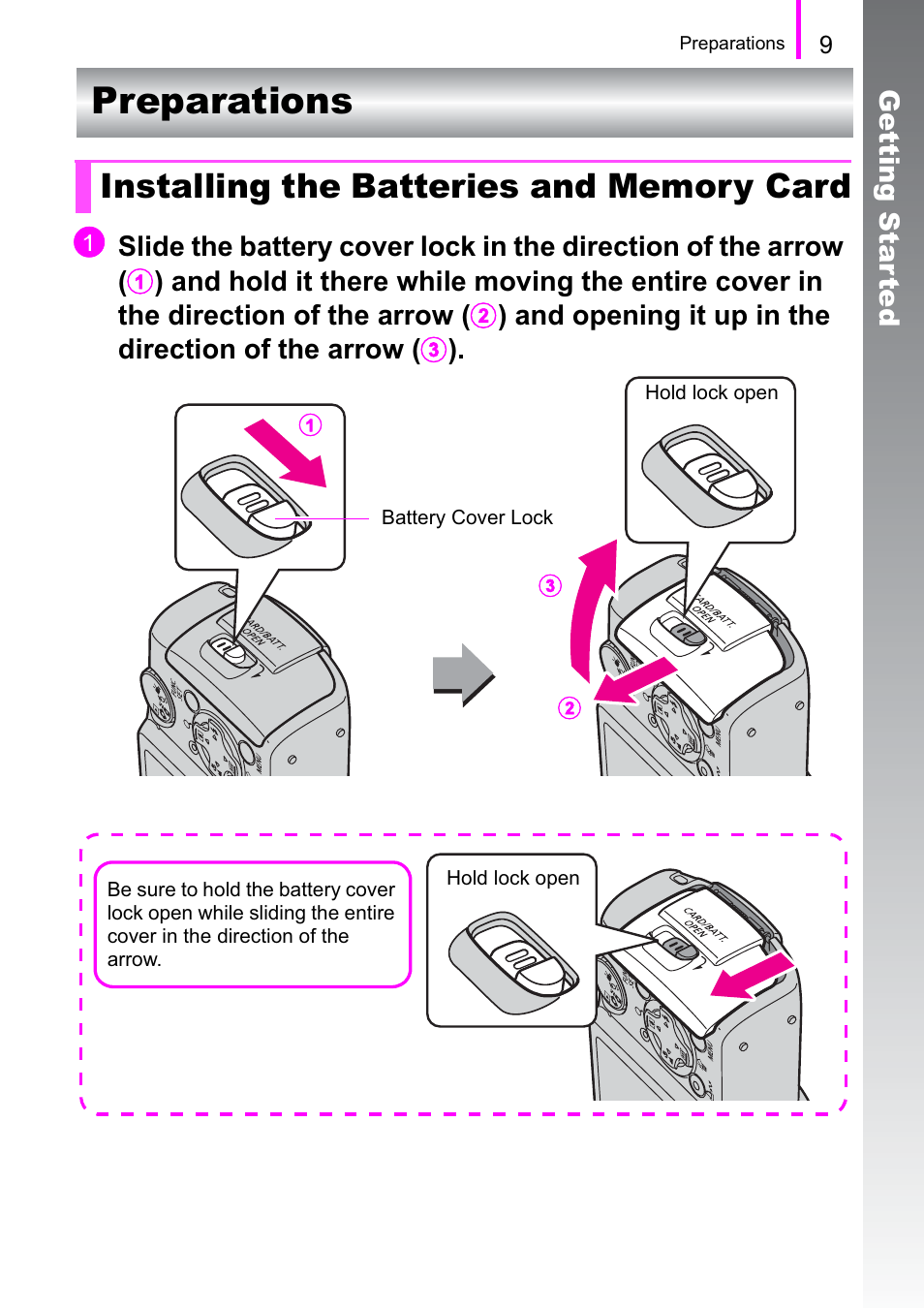 Preparations a | Canon A470 User Manual | Page 11 / 184