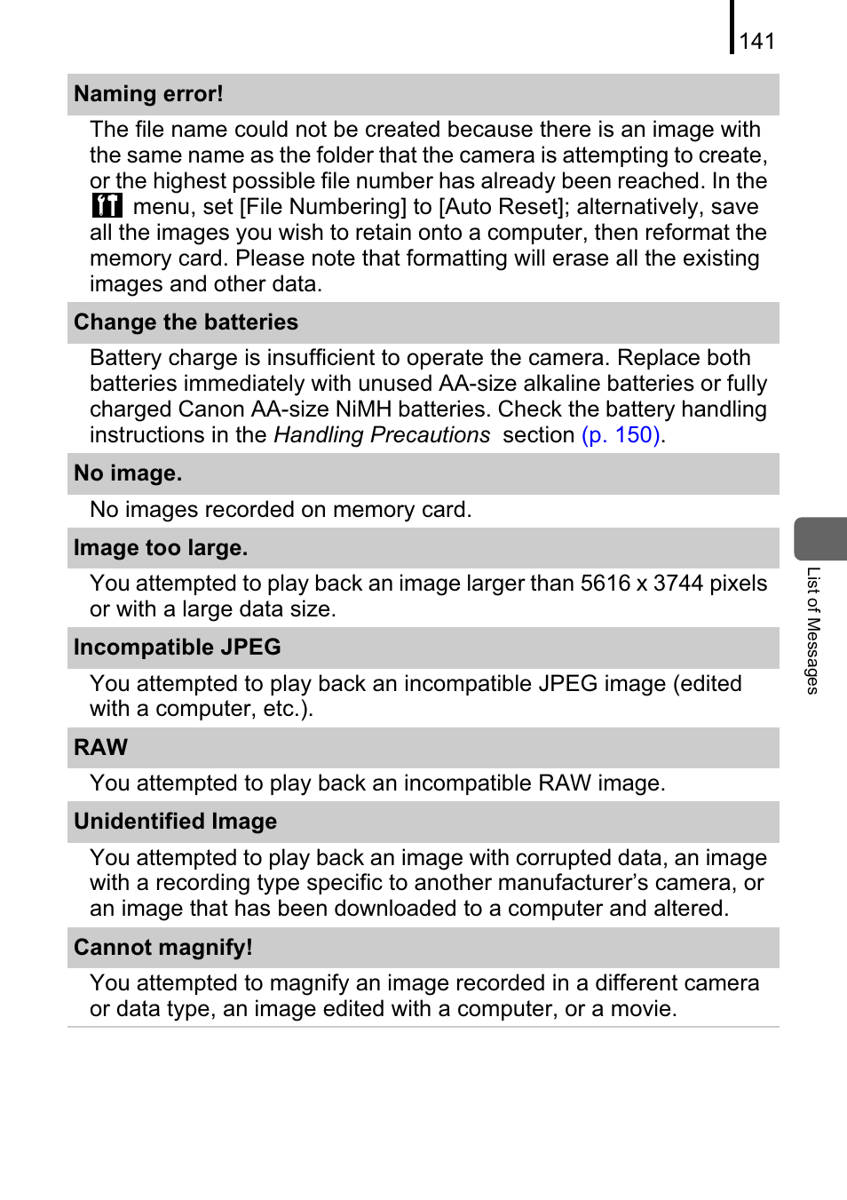 Canon A470 User Manual | Page 143 / 184