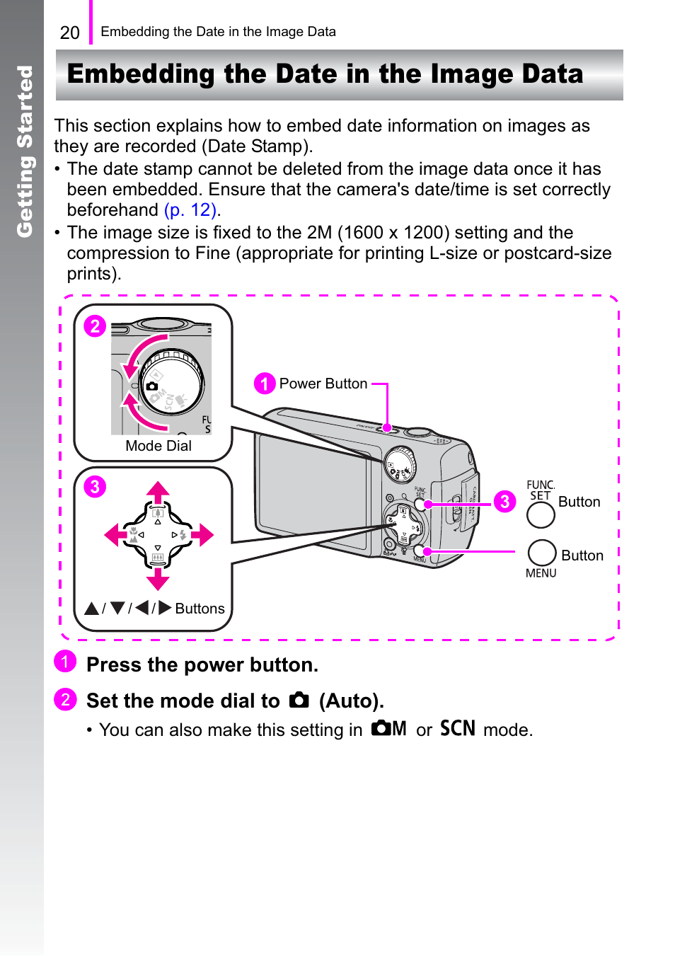 Embedding the date in the image data, Cb c | Canon A470 User Manual | Page 22 / 184