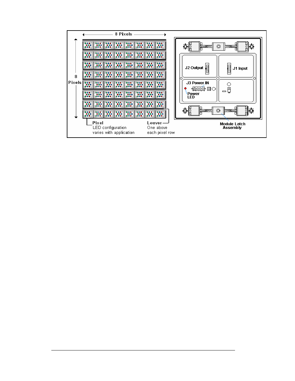 Figure 3: 46 mm module -6 | Daktronics Galaxy 46 mm Outdoor Series AF-3400 User Manual | Page 16 / 93