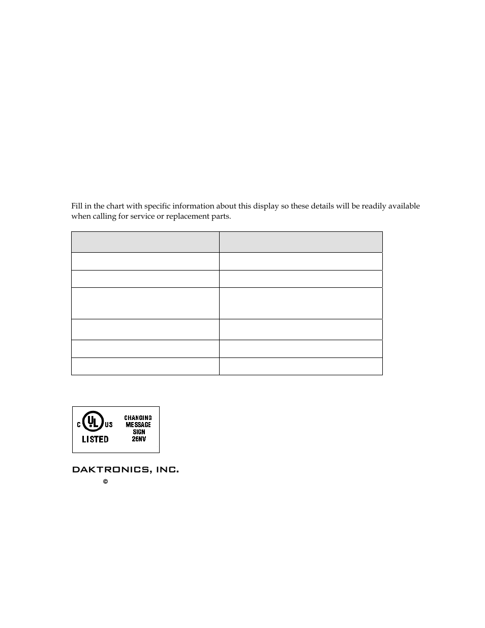 Daktronics, inc | Daktronics Galaxy AF-3400 20 mm Monochrome/RGB Double-face Displays User Manual | Page 3 / 59