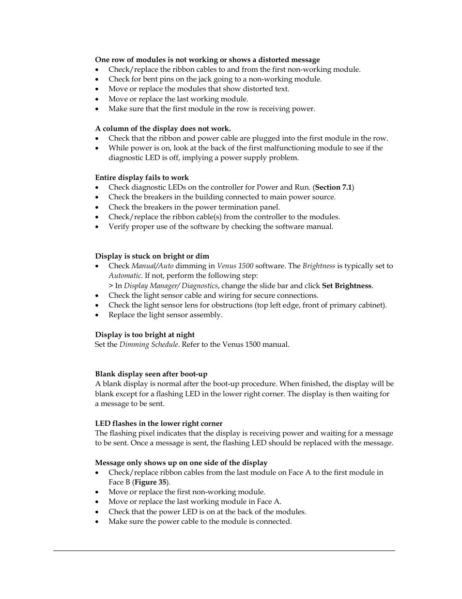 Daktronics Galaxy AF-3400 20 mm Monochrome/RGB Double-face Displays User Manual | Page 42 / 59