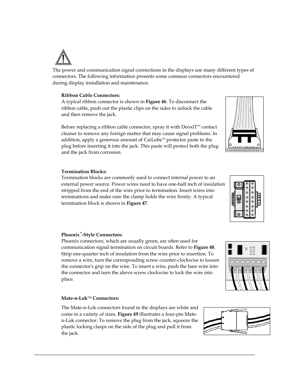 3 common power and signal connectors | Daktronics Galaxy AF-3400 20 mm Monochrome/RGB Double-face Displays User Manual | Page 52 / 59