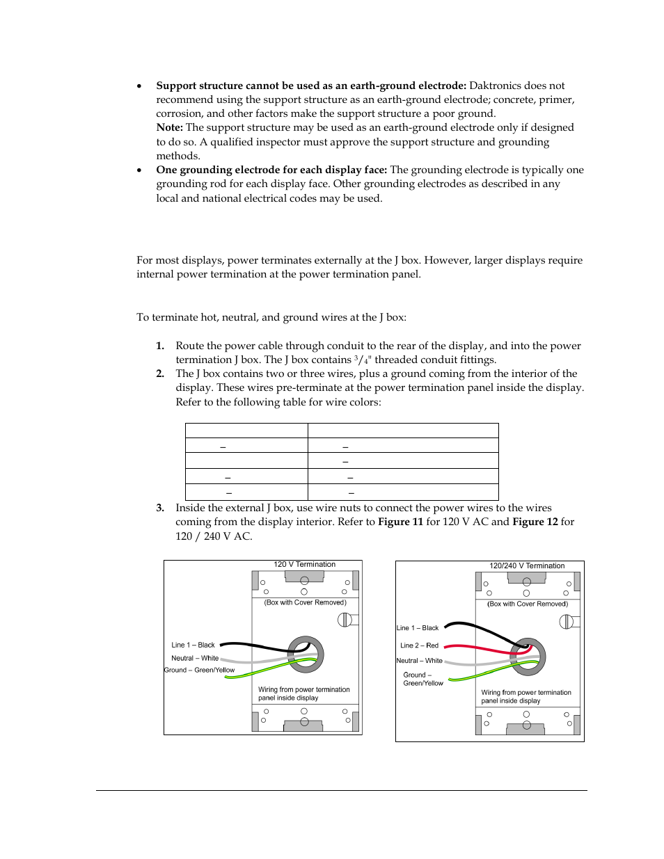 5 power connection, Power connection, On 3.5 | Daktronics Galaxy AF-3500 Series 46 mm User Manual | Page 15 / 55