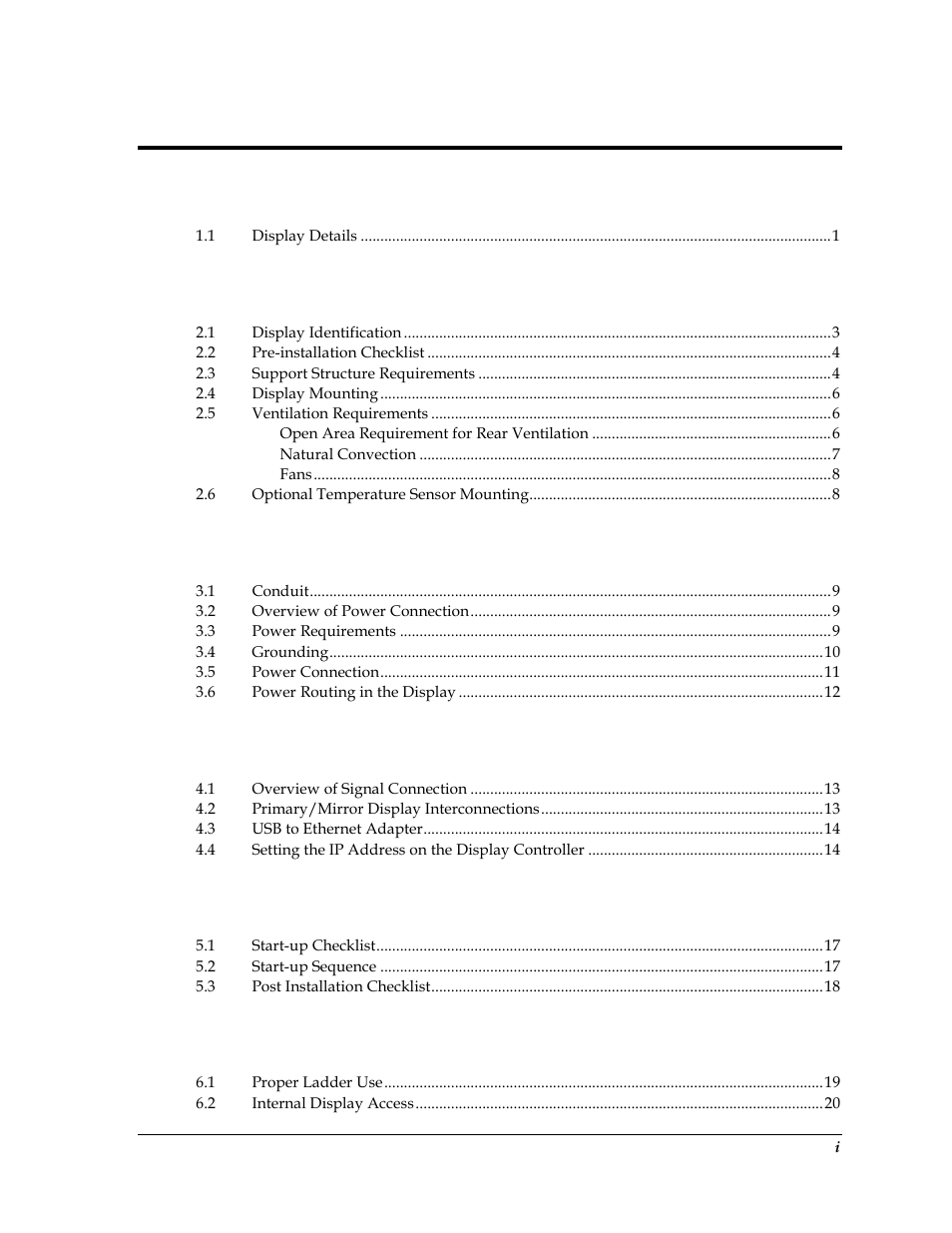 Daktronics Galaxy AF-3500 Series 46 mm User Manual | Page 3 / 55