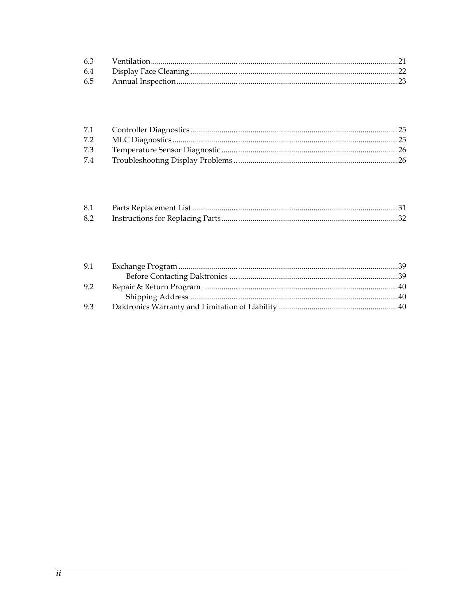 Daktronics Galaxy AF-3500 Series 46 mm User Manual | Page 4 / 55