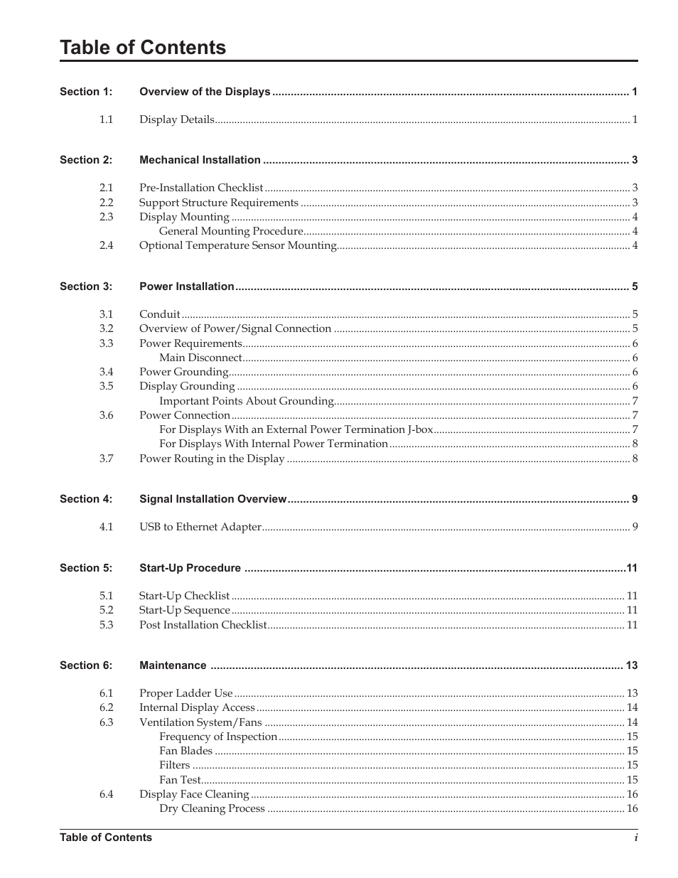 Daktronics Galaxy AF-3500 Series Double Face User Manual | Page 3 / 41