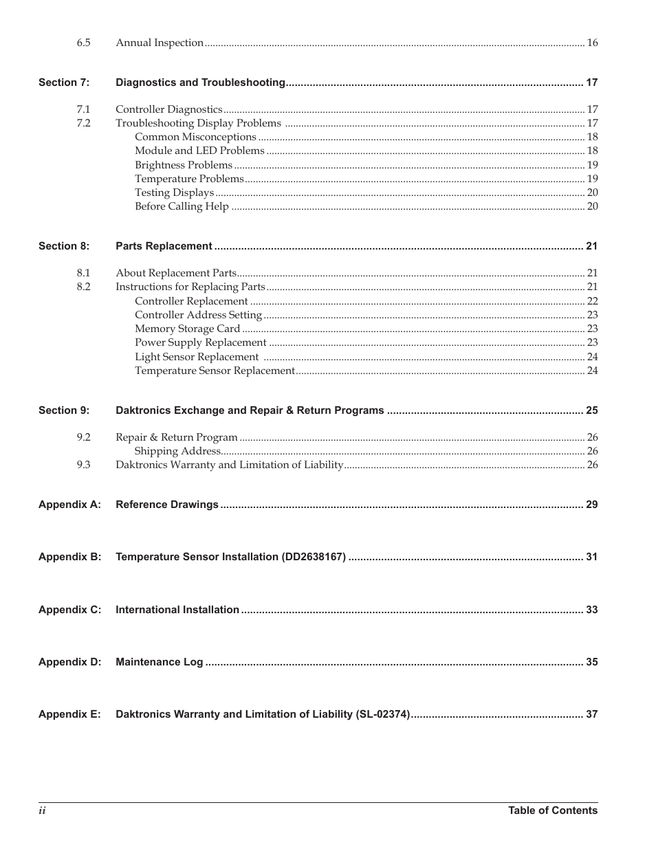 Daktronics Galaxy AF-3500 Series Double Face User Manual | Page 4 / 41