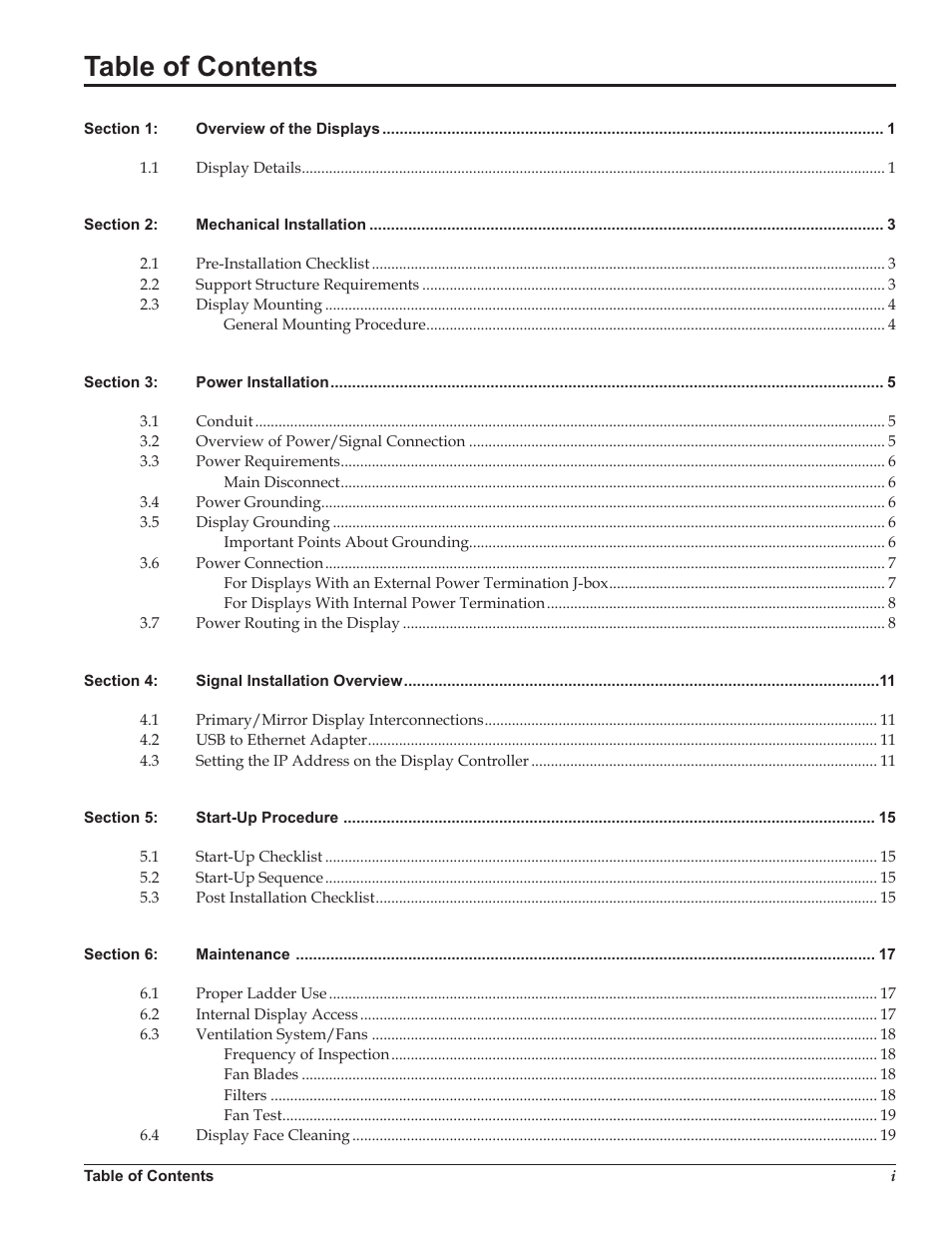 Daktronics Galaxy AF-3500/3550 User Manual | Page 3 / 47