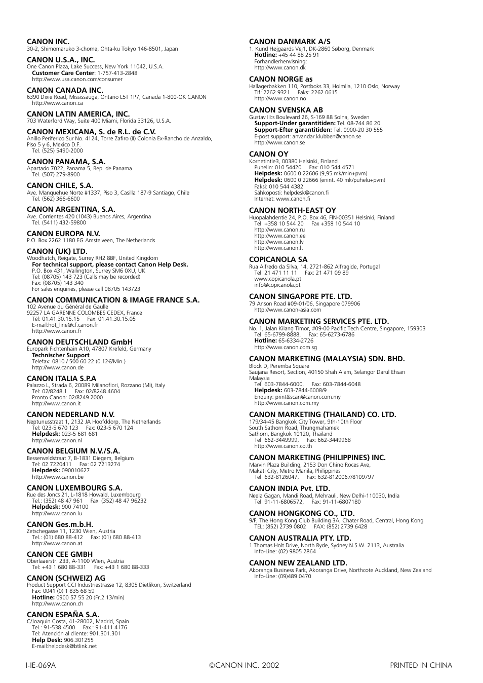 Canon 9900F User Manual | Page 19 / 19