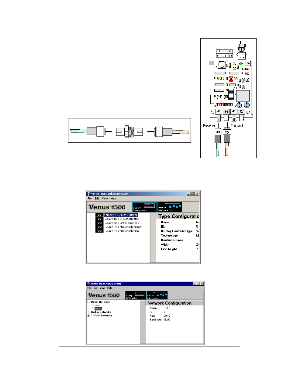 Loop-back test with fiber, Conducting the venus 1500 software test | Daktronics Fiber Optic Communication User Manual | Page 13 / 21