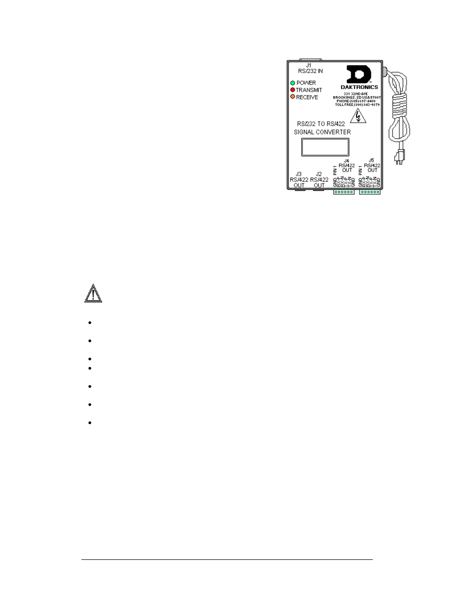 Installation | Daktronics RS-422 Communication User Manual | Page 8 / 19