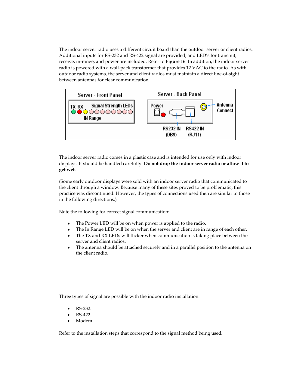 Indoor server radio installation, Installing an indoor server radio, 6 indoor server radio installation | Daktronics Venus 1500 Radio – Gen 2 User Manual | Page 19 / 45