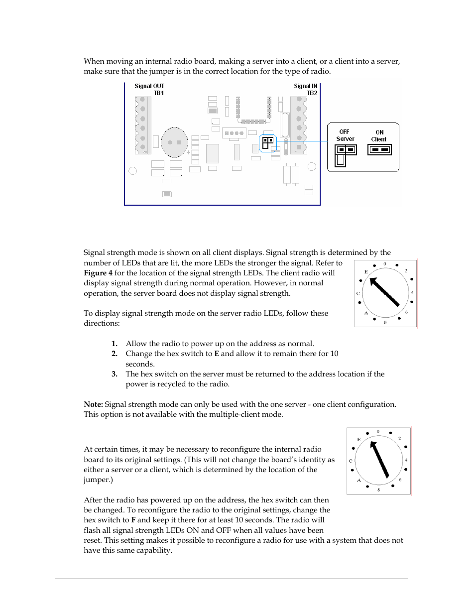 Signal strength mode, Reconfiguration | Daktronics Venus 1500 Radio – Gen 2 User Manual | Page 26 / 45