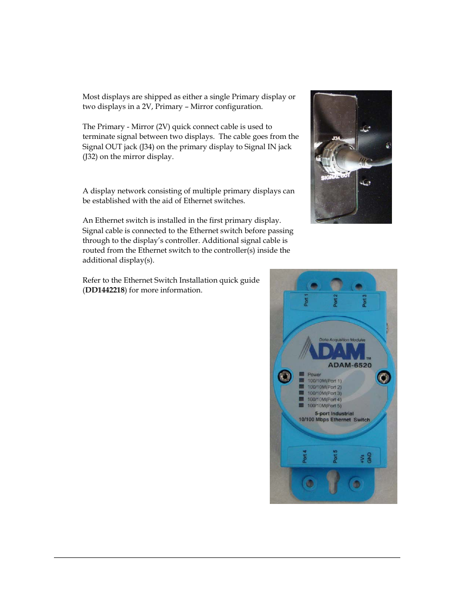 1 signal termination between displays, Primary - mirror, Multiple primary displays | Signal termination between displays | Daktronics WiFi Communication User Manual | Page 10 / 13