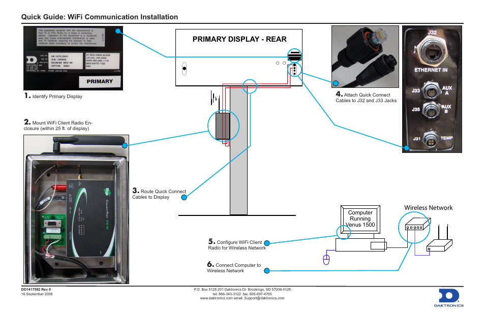 Daktronics WiFi Communication User Manual | 1 page