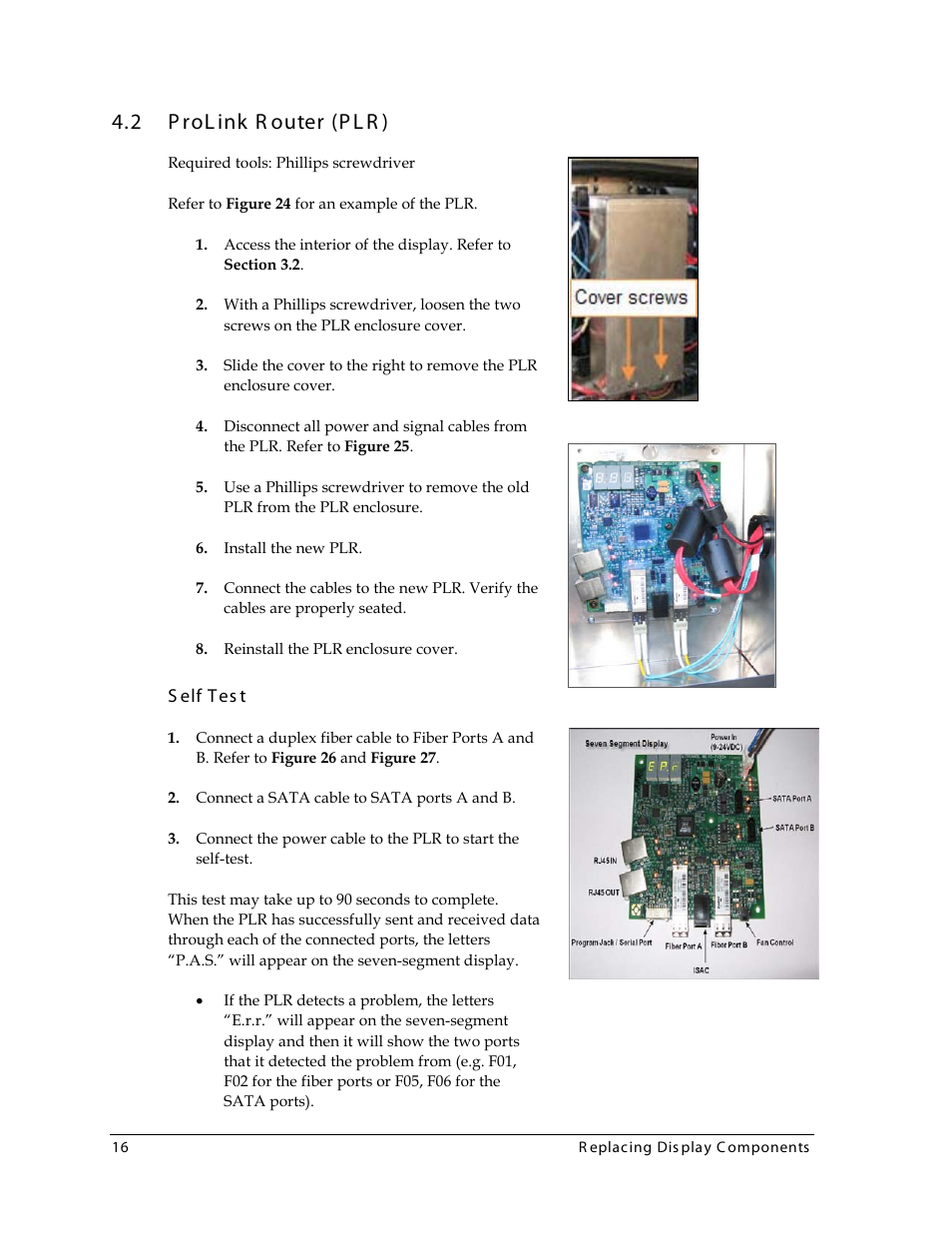 Prolink router (plr), Self test, 2 p rol ink r outer (p l r ) | Daktronics 4000 Series Digital Billboard User Manual | Page 22 / 43