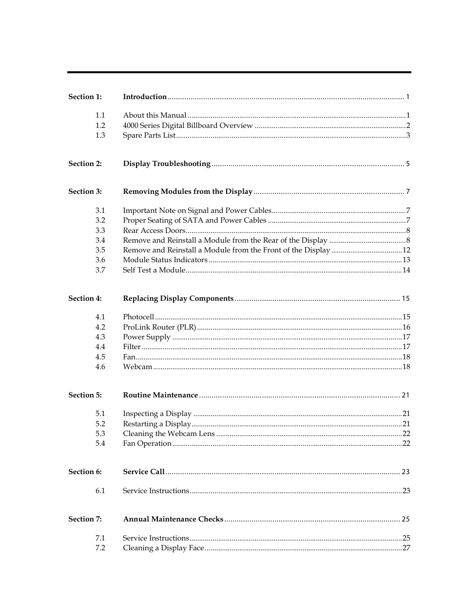 Daktronics 4000 Series Digital Billboard User Manual | Page 5 / 43