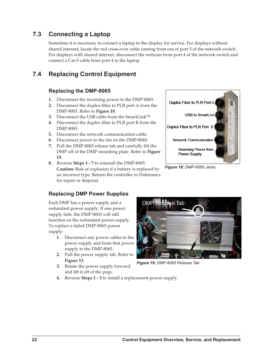 3 connecting a laptop, 4 replacing control equipment | Daktronics 4200 Series Digital Billboard User Manual | Page 26 / 39