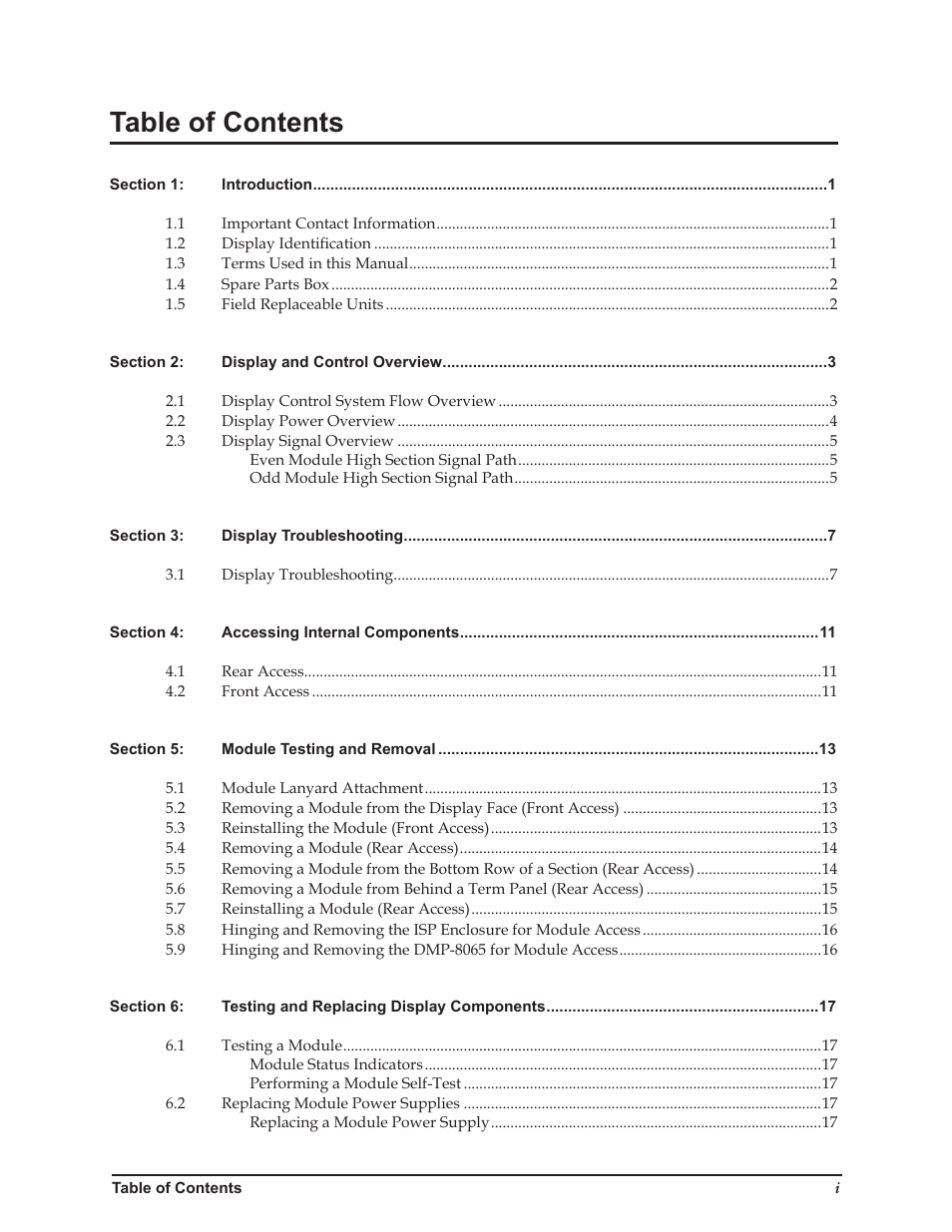 Daktronics 4200 Series Digital Billboard User Manual | Page 3 / 39