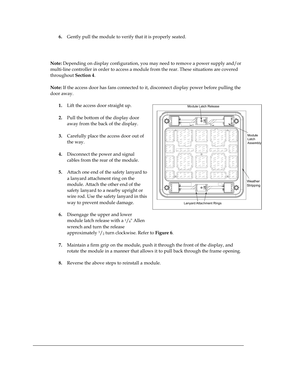 2 rear access, Rear access | Daktronics Valo Digital Billboard User Manual | Page 18 / 51