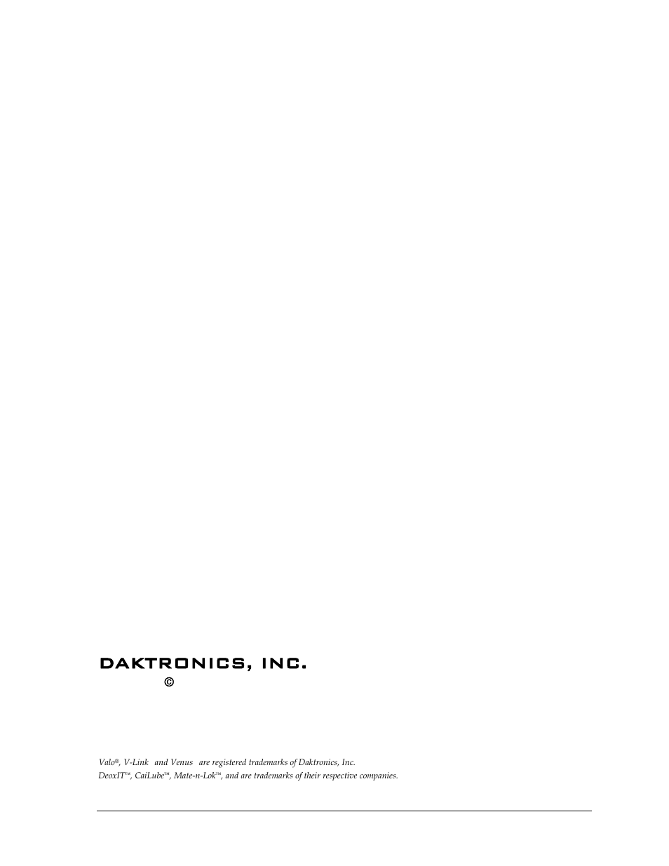 Copyright ( 2010, Daktronics, inc, Copyright © 2010 | Daktronics Valo Digital Billboard User Manual | Page 5 / 51