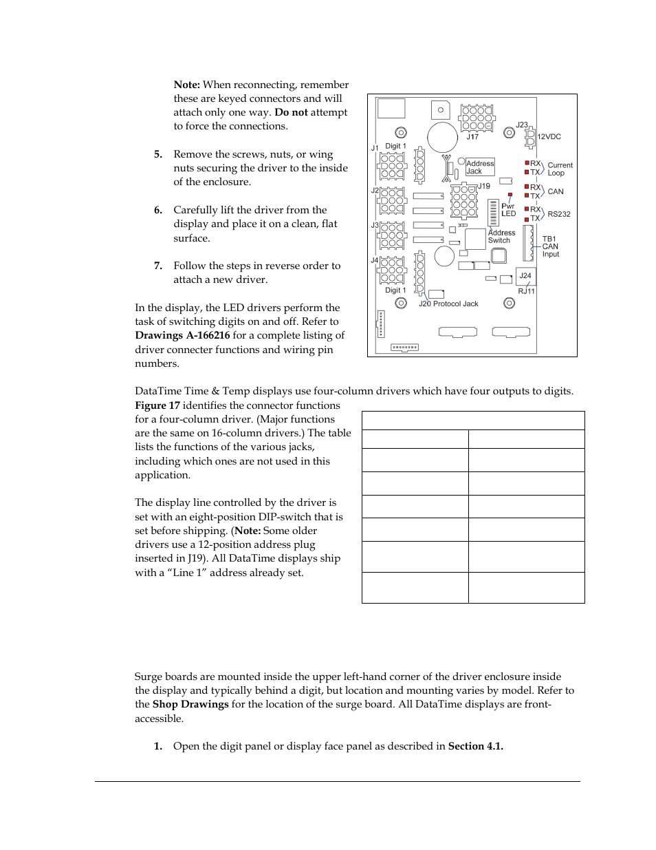 Replacing a signal surge board | Daktronics DataTime Outdoor LED Time & Temperature Displays User Manual | Page 31 / 53