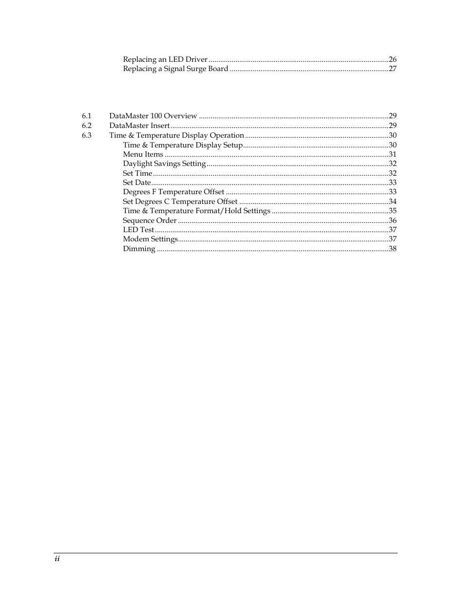 Daktronics DataTime Outdoor LED Time & Temperature Displays User Manual | Page 4 / 53