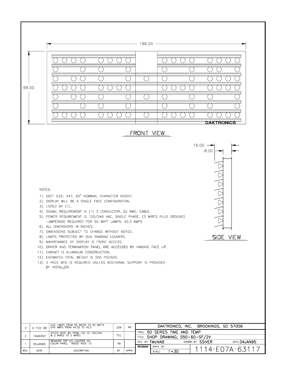 Daktronics Data Time Series 50 Time & Temperature Displays User Manual | Page 16 / 80