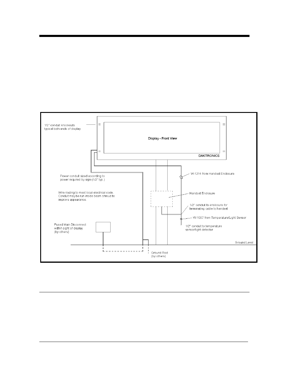 Section 3: electrical installation | Daktronics Data Time Series 50 Time & Temperature Displays User Manual | Page 23 / 80