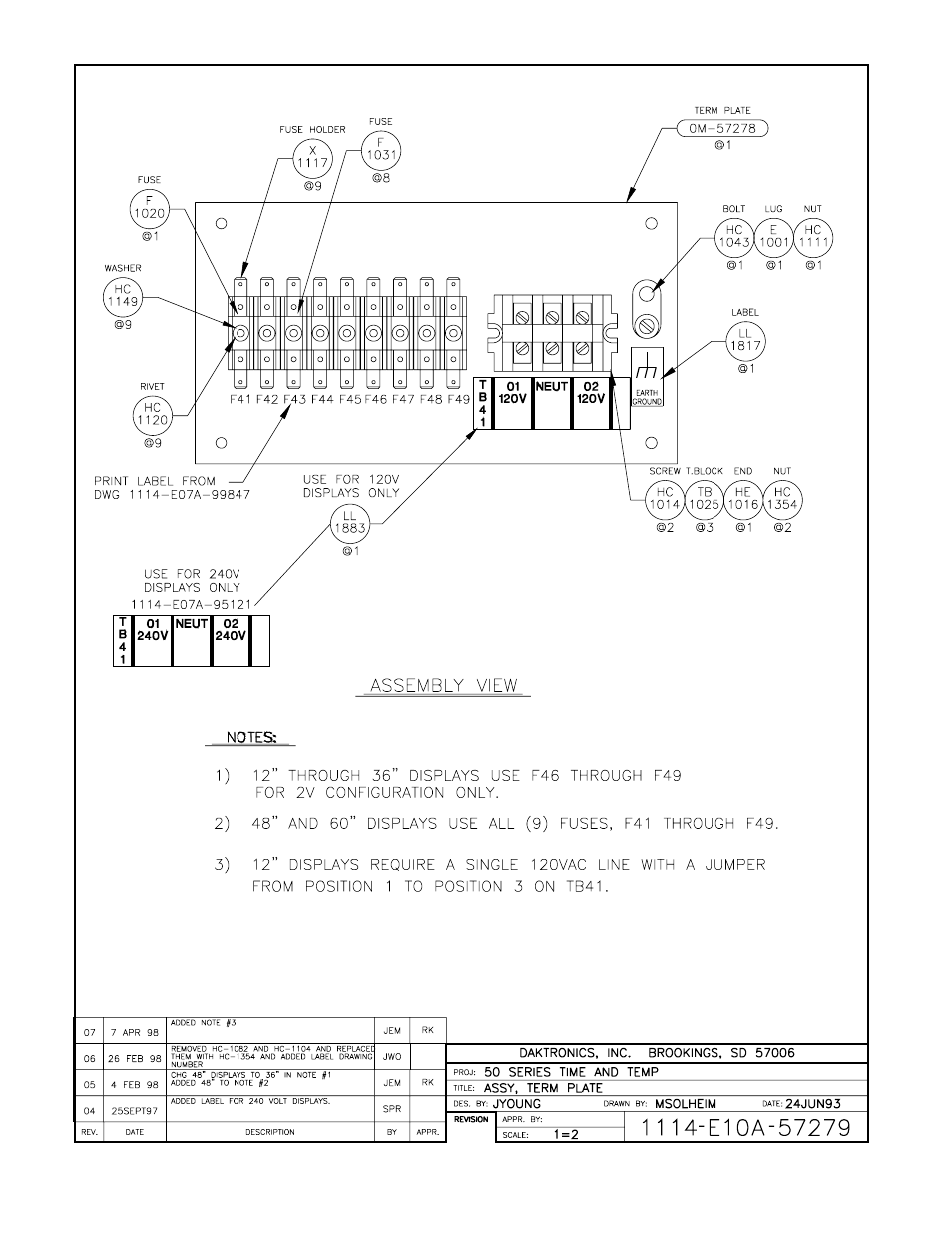 57279, a | Daktronics Data Time Series 50 Time & Temperature Displays User Manual | Page 30 / 80