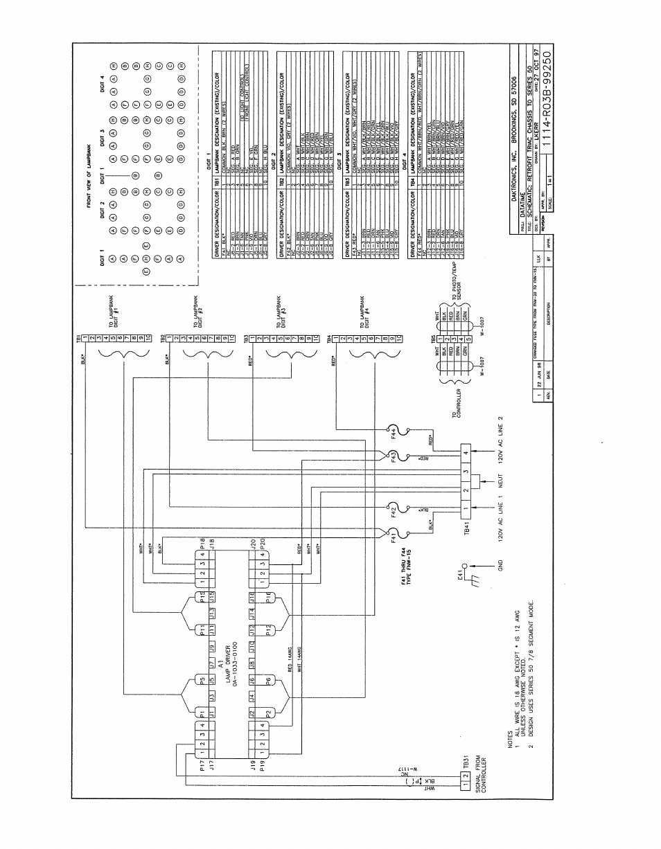 B-99250 (printed as an a | Daktronics Data Time Series 50 Time & Temperature Displays User Manual | Page 79 / 80