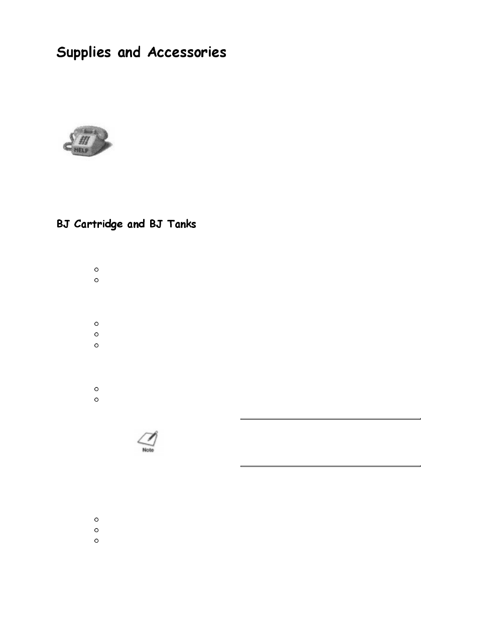 Supplies and accessories, Bj catridges and bj tanks, 6xssolhv dqg $ffhvvrulhv | Duwulgjh dqg %- 7dqnv | Canon BJC-4200 User Manual | Page 6 / 82