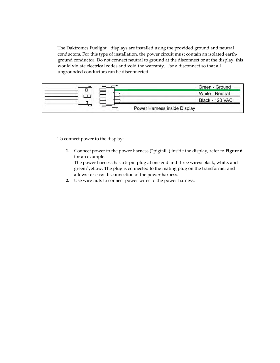 3 power installation, Power installation | Daktronics Fuelight FL-2109 Series Petroleum Price Displays User Manual | Page 13 / 41