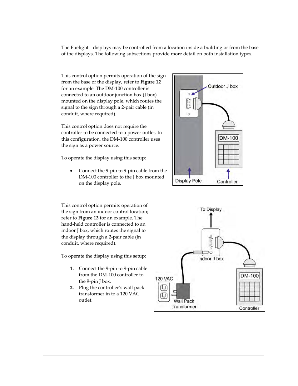 Outdoor installation, Indoor installation | Daktronics Fuelight FL-2109 Series Petroleum Price Displays User Manual | Page 23 / 41