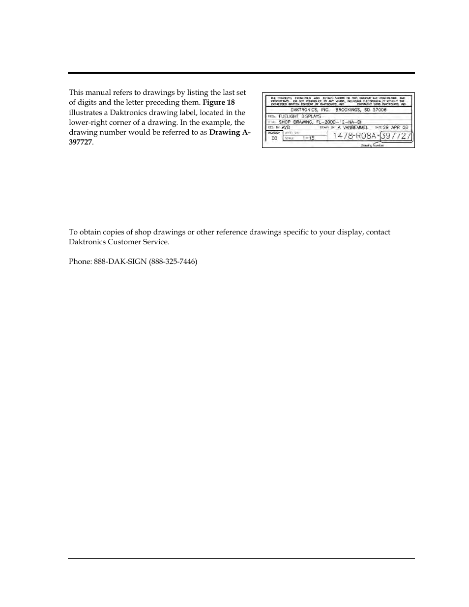 Appendix a, Reference drawings, Appendix a: reference drawings | Daktronics Fuelight FL-2109 Series Petroleum Price Displays User Manual | Page 39 / 41