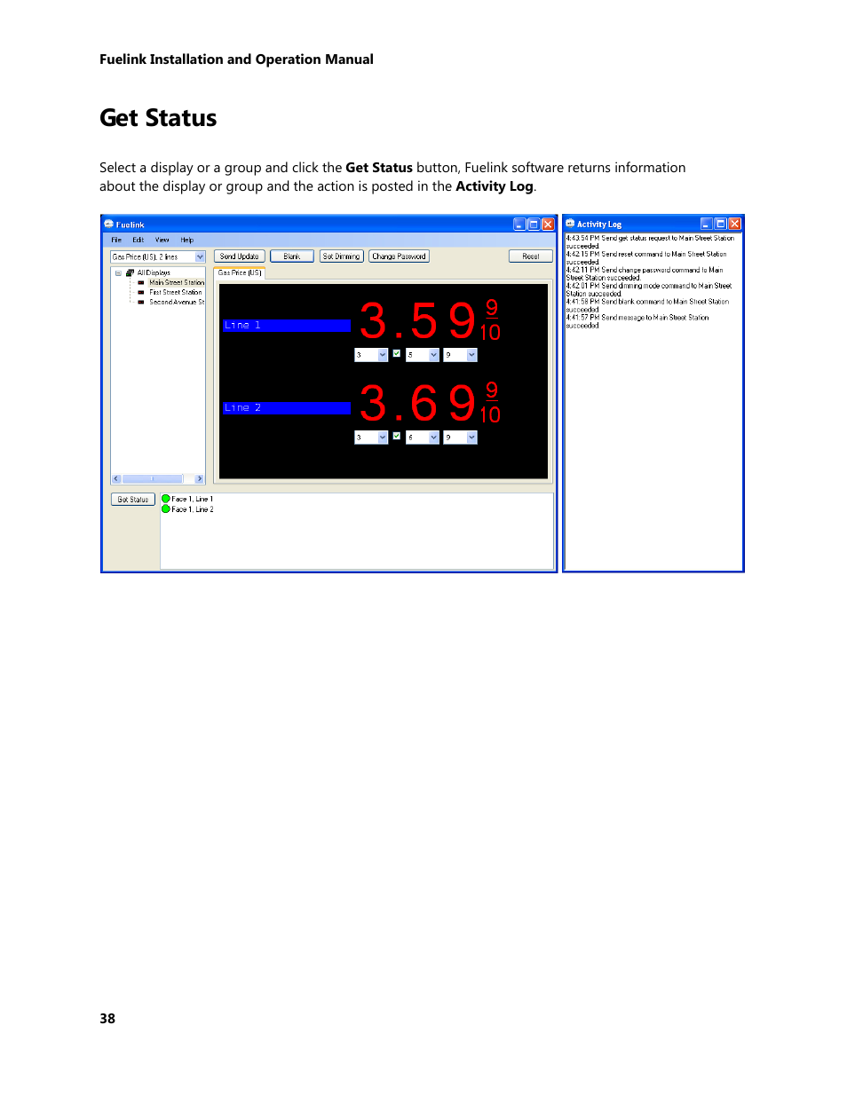 Get status | Daktronics Fuelink User Manual | Page 44 / 45