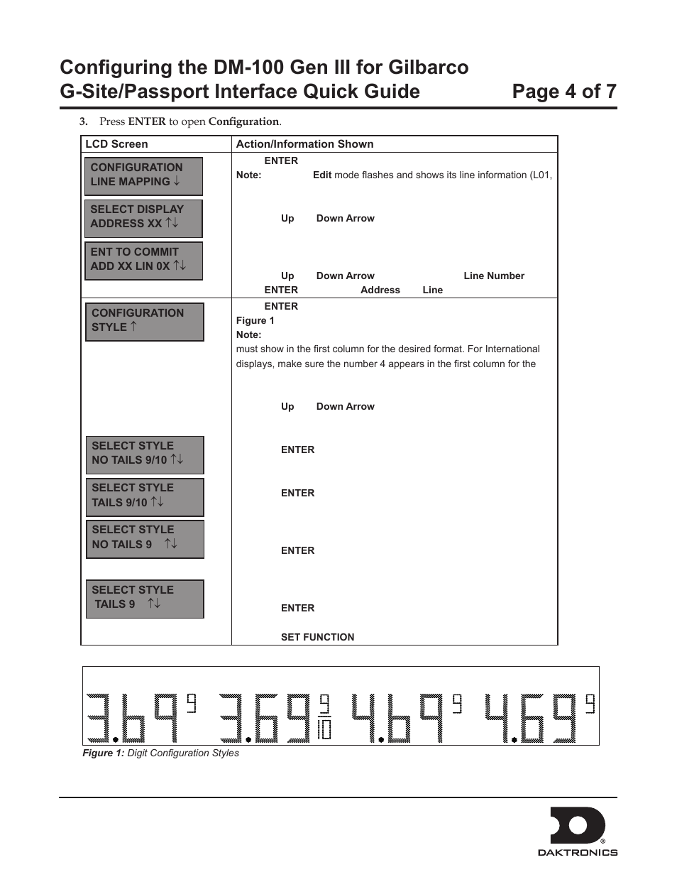 Daktronics Configuring the DM-100 Gen III for Gilbarco G-Site/Passport Interface User Manual | Page 4 / 7