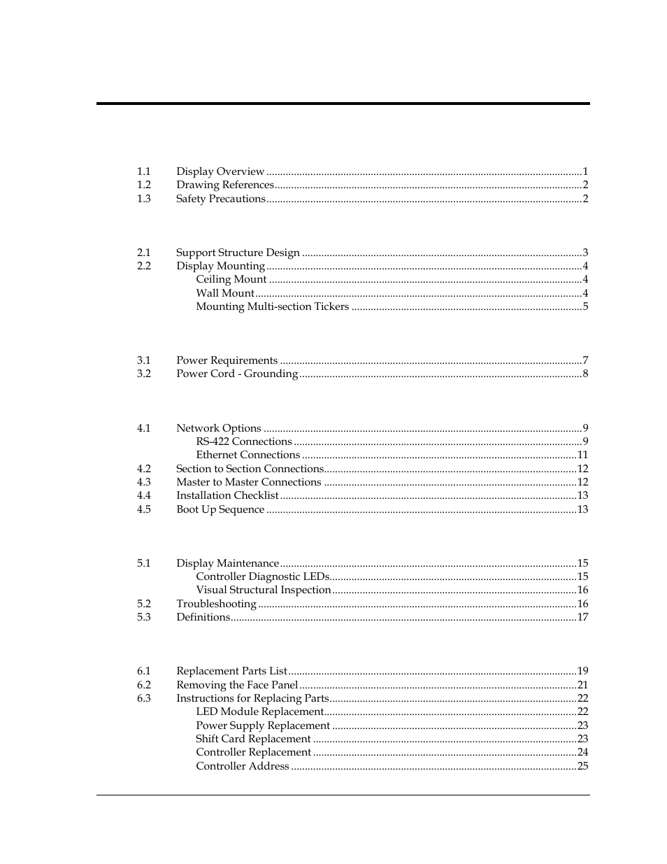 Daktronics KE-1010-7.6-RG User Manual | Page 3 / 61