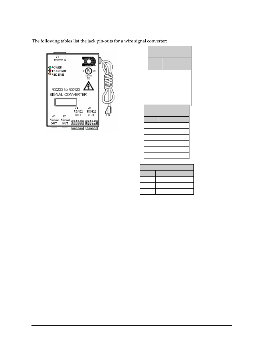 Figure 25: rs-232 to rs-422 signal converter | Daktronics KE-1010-7.6-RG User Manual | Page 58 / 61