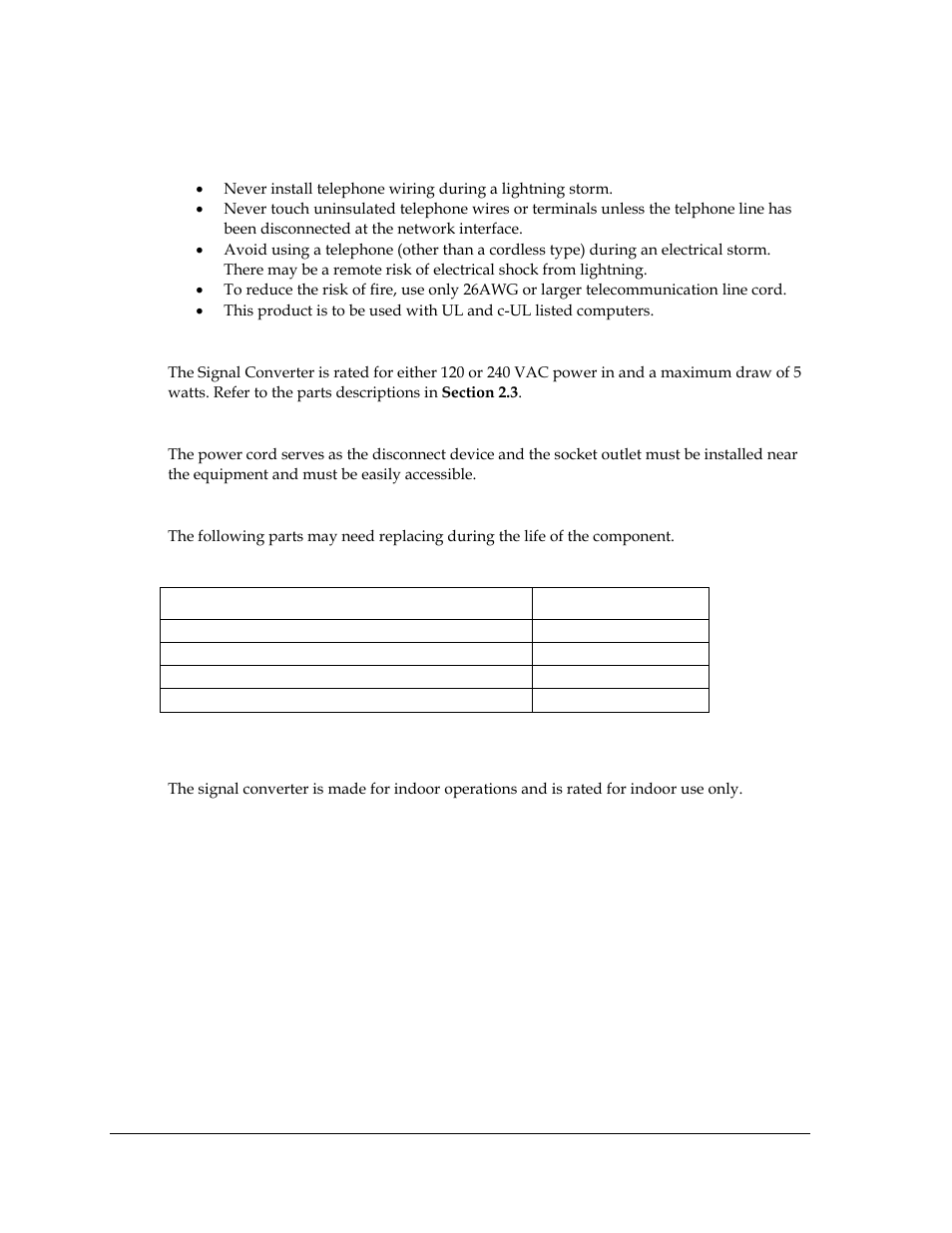 Electrical and signal information, Environmental rating | Daktronics KE-1010-7.6-RG User Manual | Page 60 / 61