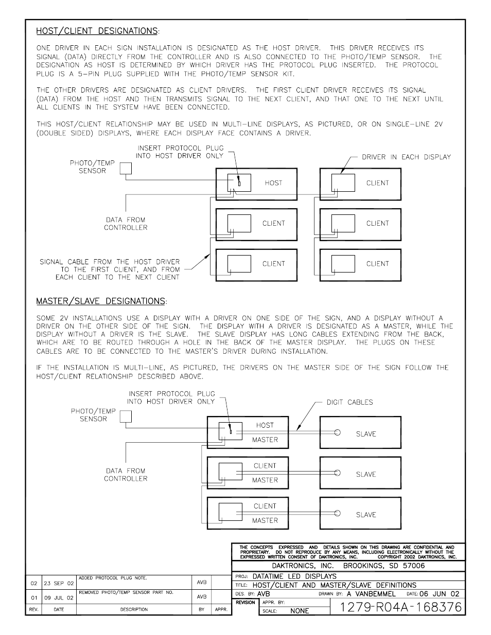 Drawing a-168376 | Daktronics DF-1020 User Manual | Page 73 / 100