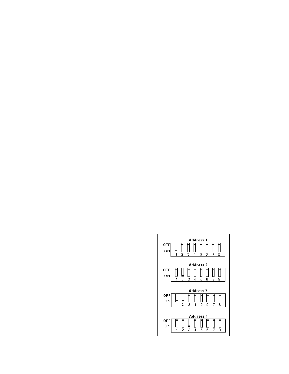 Host/client definitions and address settings, Host/client definitions, Address settings | Host/client definitions and address settings -10, Figure 13: example address settings -10 | Daktronics DF-1030 User Manual | Page 26 / 96