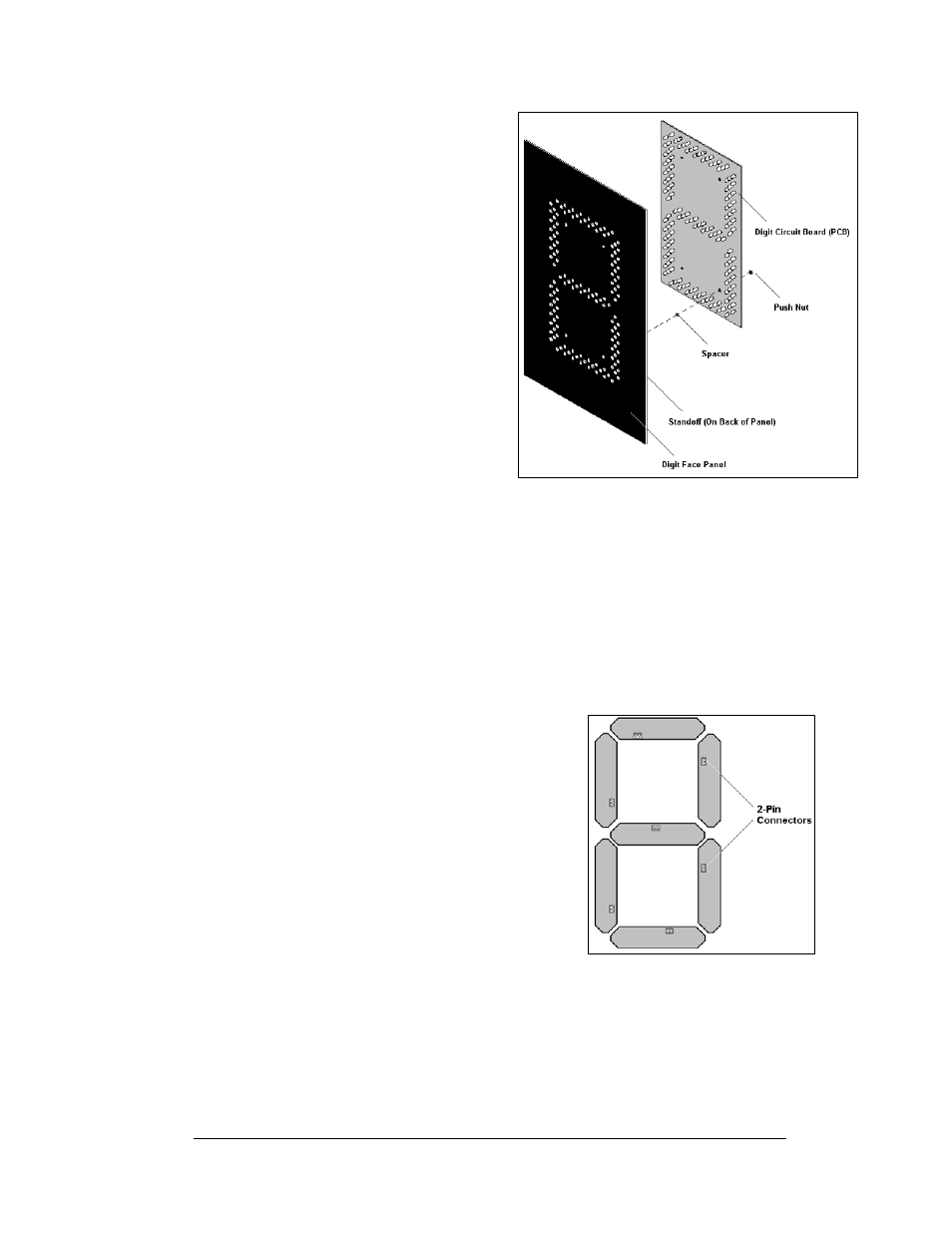 Replacing a digit segment, Replacing a digit segment -3, Figure 15: digit assembly -3 | Figure 16: segmented digit panel (rear view) -3 | Daktronics DF-1030 User Manual | Page 31 / 96