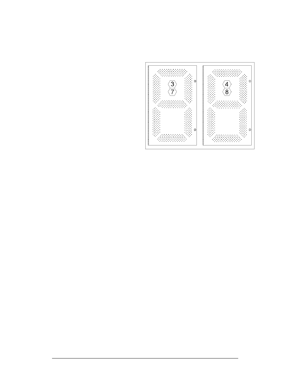 Segmentation and digit designation, Replacing an led driver, Segmentation and digit designation -4 | Replacing an led driver -4, Figure 17: digit designation -4 | Daktronics DF-1030 User Manual | Page 32 / 96