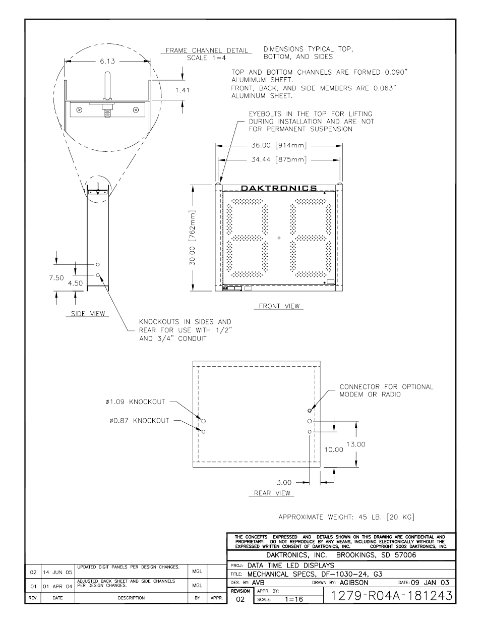 Daktronics DF-1030 User Manual | Page 74 / 96