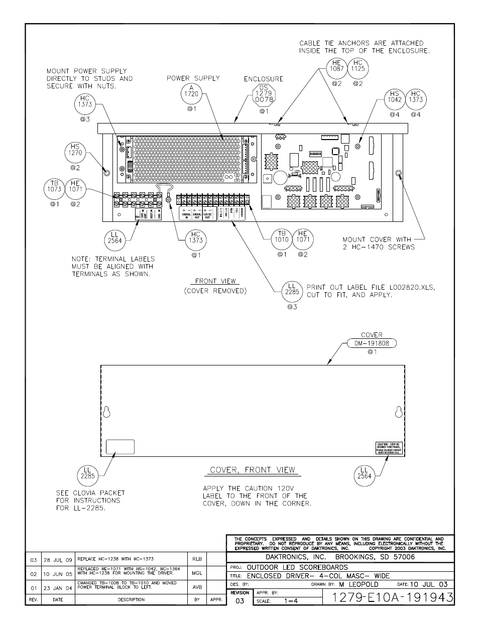 Daktronics DF-1050/1051/1052/1053 User Manual | Page 52 / 71