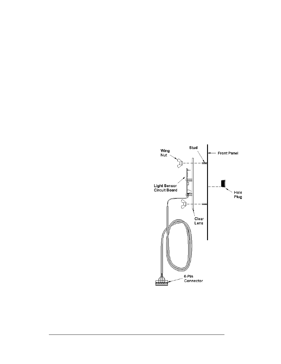 Photosensor installation, Photosensor installation -8, Figure 6: light sensor installation -8 | 6 photosensor installation | Daktronics DF-1060 User Manual | Page 20 / 71