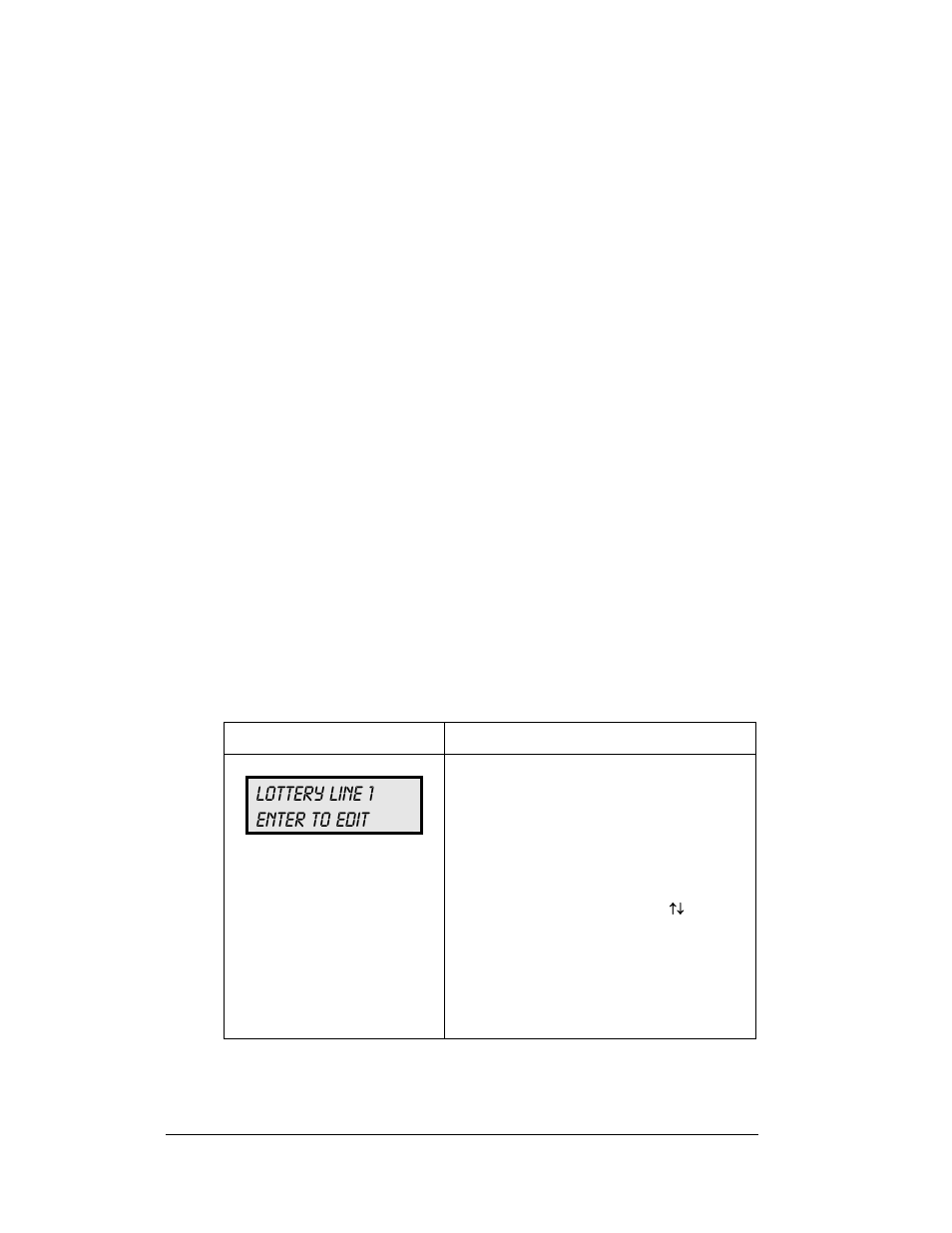 Menu items, Menu items -6, Lottery line 1 enter to edit | Daktronics DF-1060 User Manual | Page 44 / 71