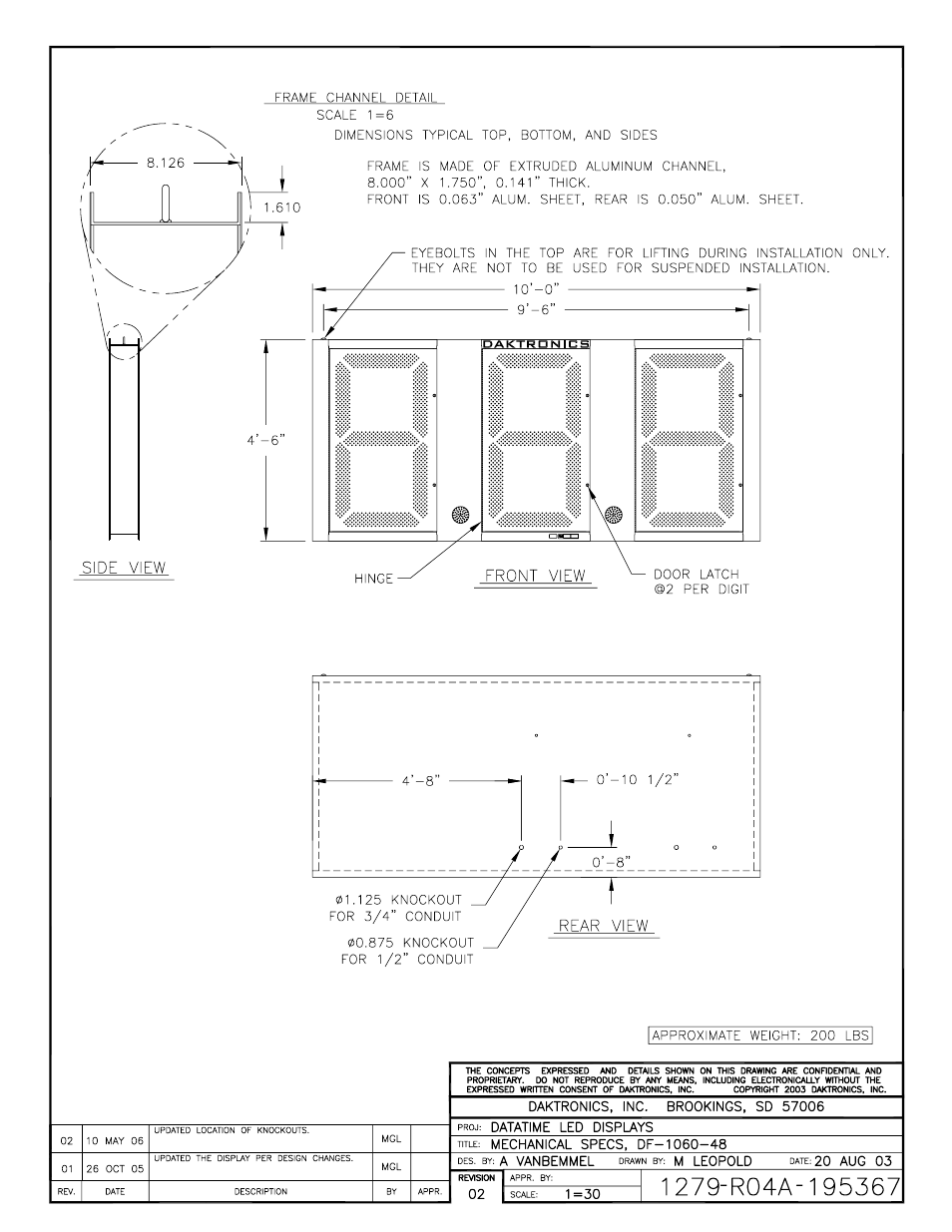 Daktronics DF-1060 User Manual | Page 62 / 71